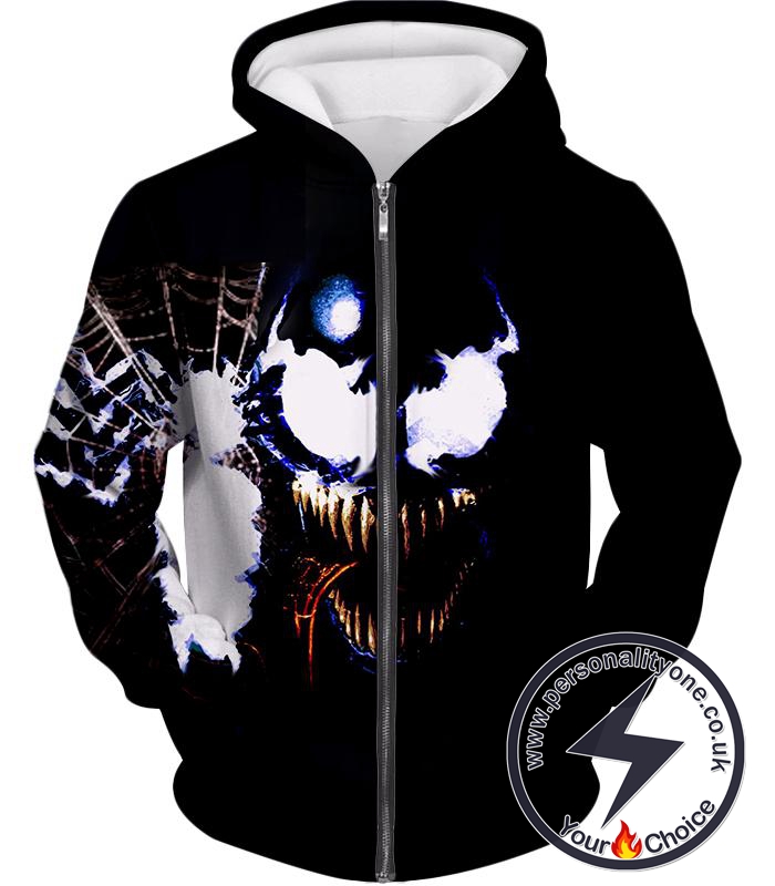 Marvels Spider-Man Villain Venom Zip Up Hoodie